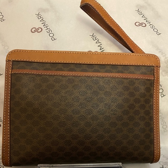 CELINE Vintage Brown Macadam M92 Wristlet/Clutch bag - Picture 6 of 14